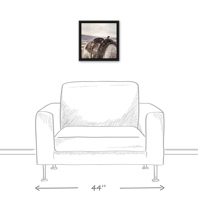 " Horse And Saddle ", 13.75" H x 13.75" W x 1.75" D