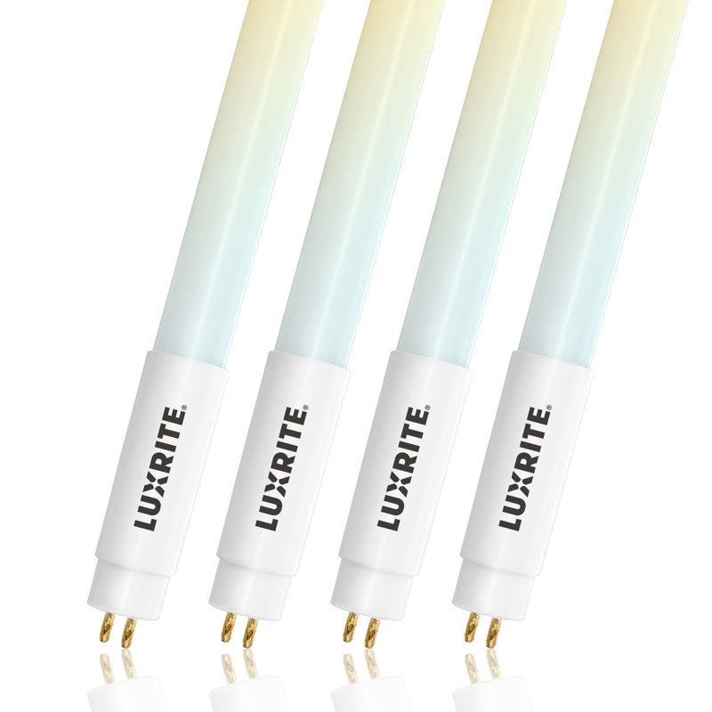 4 lumières DEL Luxrite TFT 4FT, 24W = 54W, 4CCT 3500K-6500K, 45,79 ", dérivation de ballast, 3200LM (paquet de 4)