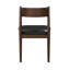 Chaises de salle à manger rembourrées en cuir noir et 2