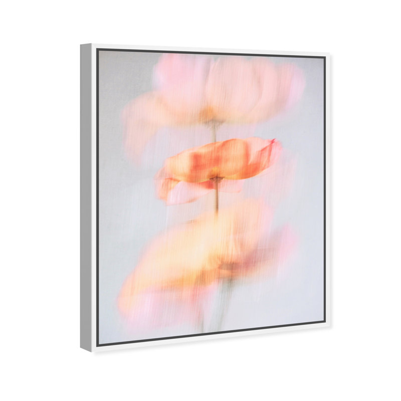 Glitchy Bloom Print by Oliver Gal, 31"H x 37"W, White Floater Frame