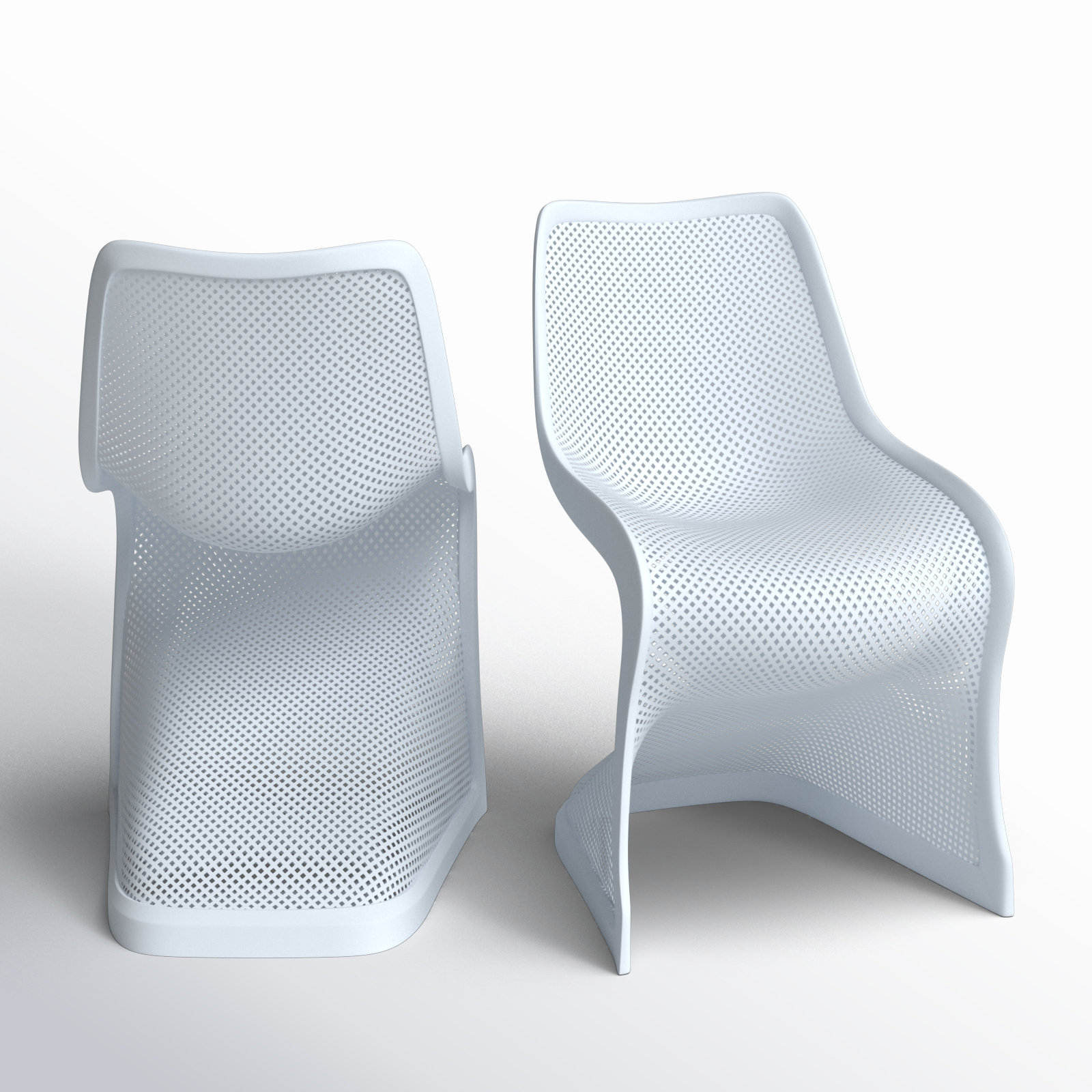 Spector Stacking Patio Dining Side Chair, Silver Gray