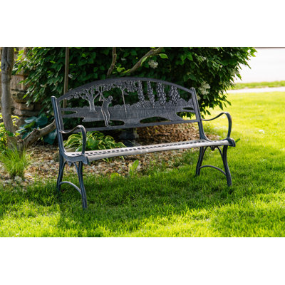 Midkiff Golf Cast Iron Park Bench by Canora Grey