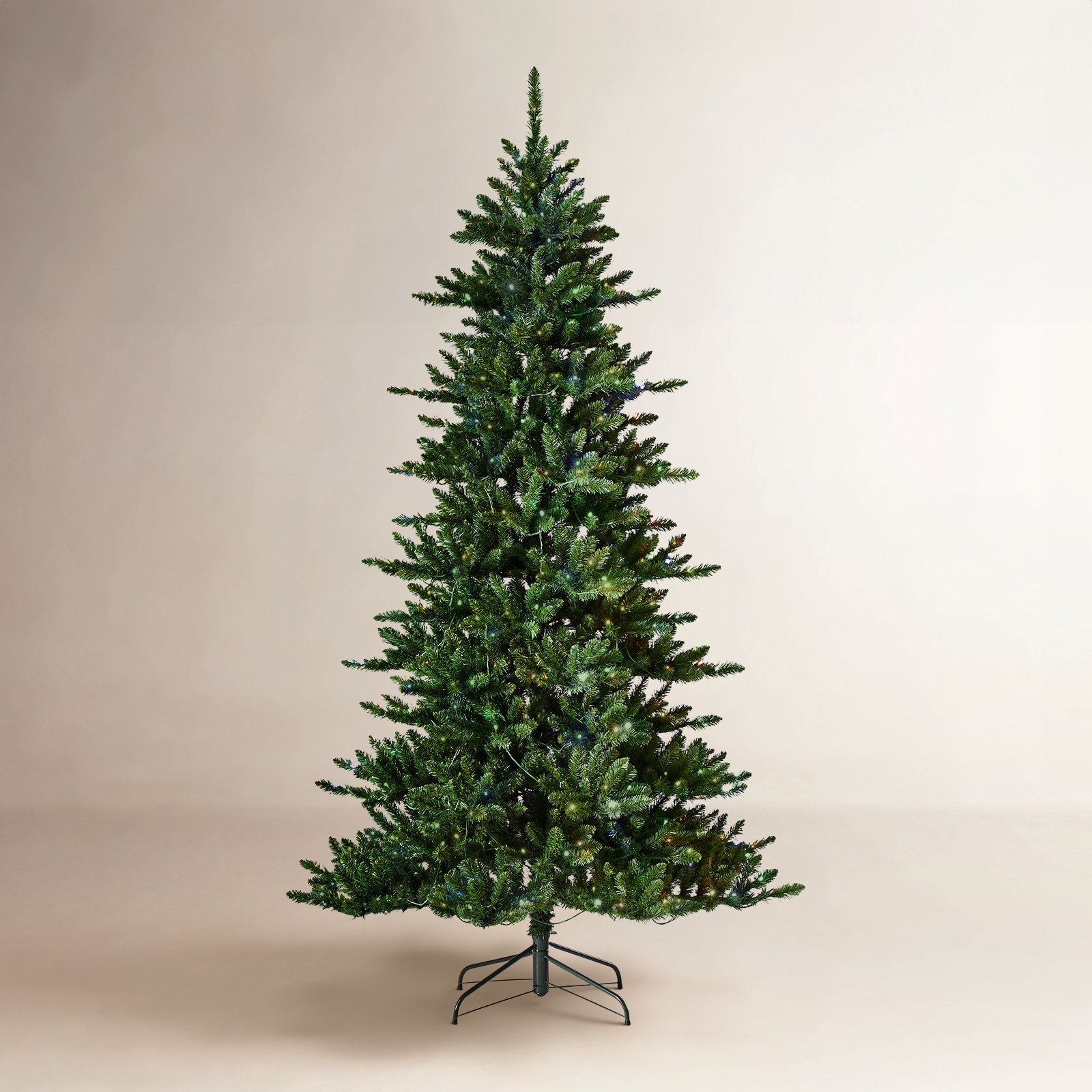 7.5’ Pre-Lit Green Slim Fir Christmas Tree with 400 LED Lights