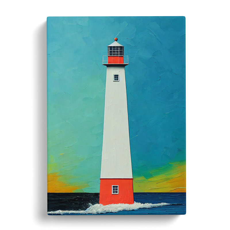 Lighthouse Palette Knife - Wrapped Canvas, 76cm H x 50cm W x 3cm D