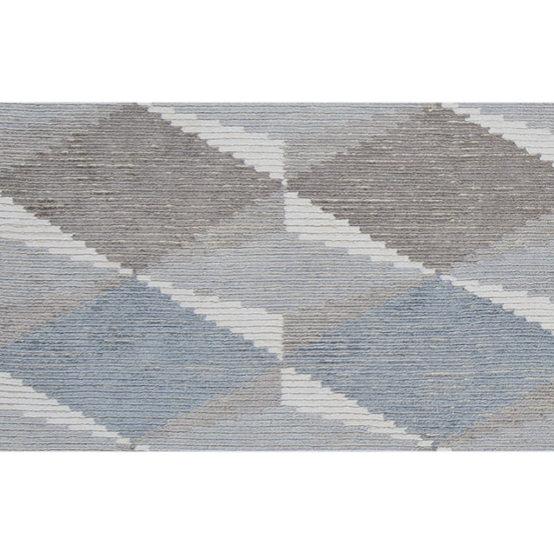 Hand Knotted Area Rug in Silver, Rectangle 9' x 12'