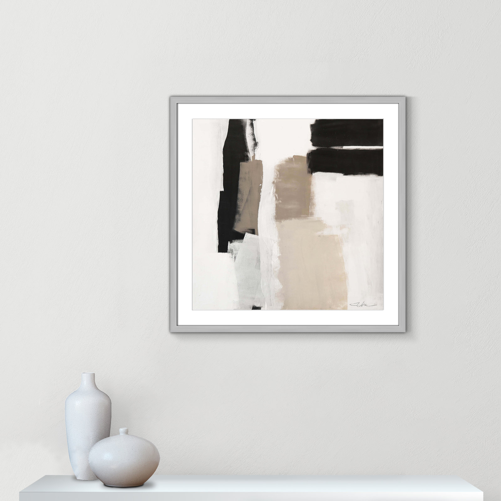 Earth Scapes II Print, 27.5" H x 27.5" W x 0.75" D, Silver Box Framed