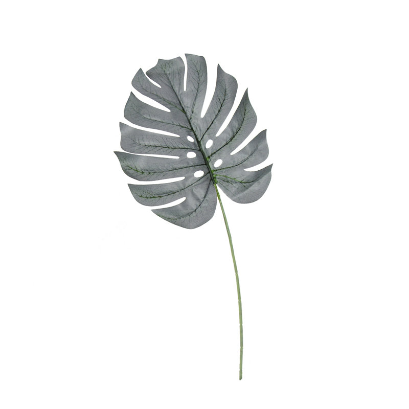Tige de feuille artificielle Philodendron Monstera, H 24 po x l 9 po x P 0,25 po