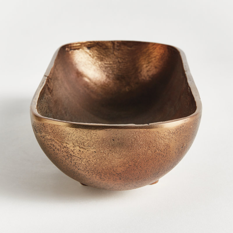 BRANDON NARROW DECORATIVE BOWL LARGE, 3.25" H x 13" W x 6" D