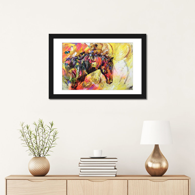«A Kind Eye», reproduction sur toile, Papier d'art encadré noir, Blanc, H 24 po x l 32 po x P 1 po