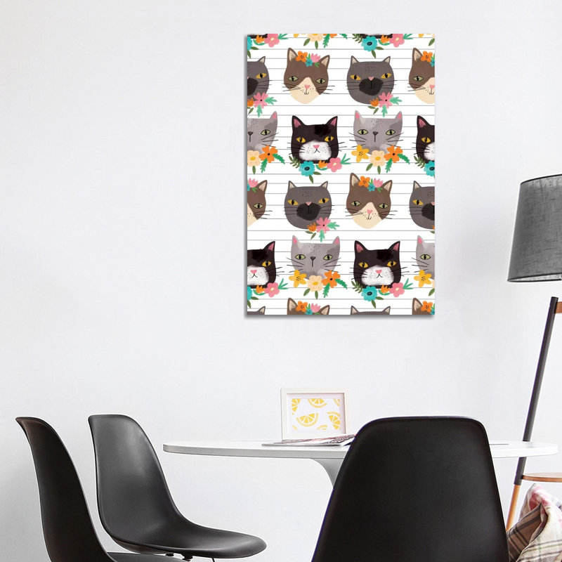 Everyday Feline Foliage 1 Piece Wrapped Canvas Wall Art, 101.6cm H x 66.04cm W x 1.91cm D