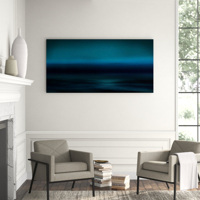 Midnight Oceans Print by James McAllen, Image Brush Gel, 36" H x 72" W x 1.5" D