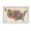Typographic Text Usa (States) Map by Michael Tompsett - Print on Canvas-42155662-89232692