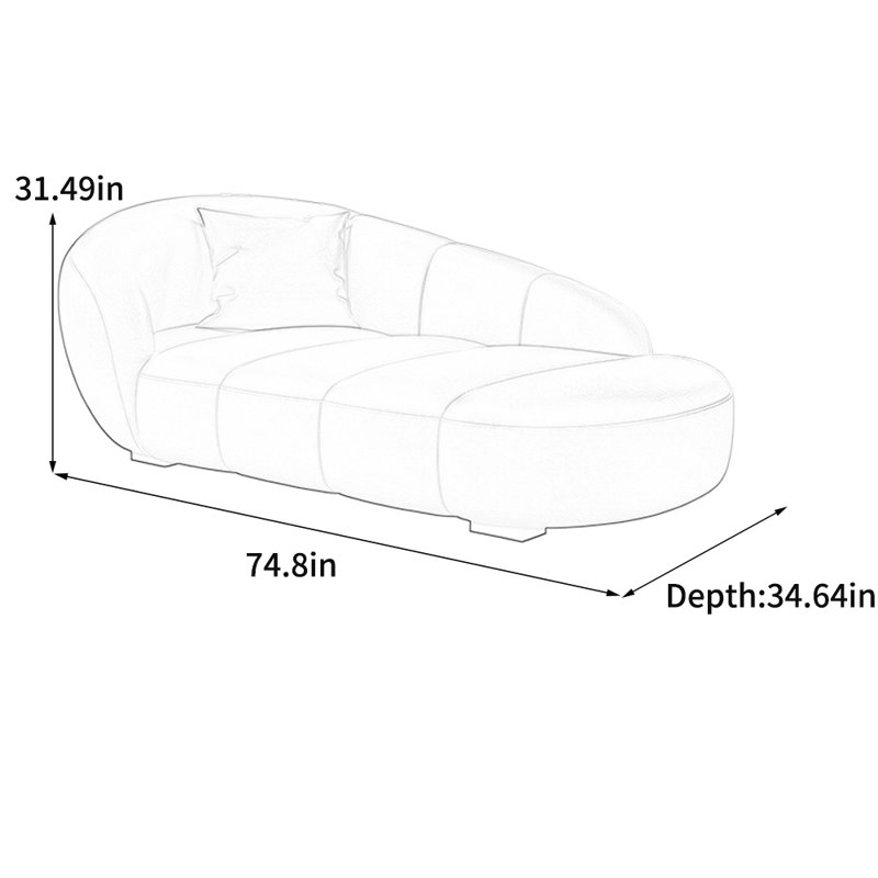 Fauteuil inclinable moderne en similicuir minimaliste, Orienté à gauche (vu de face), Noir