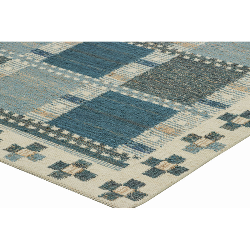Scandinavian Wool Geometric Area Rug, Rectangle 10' x 14'