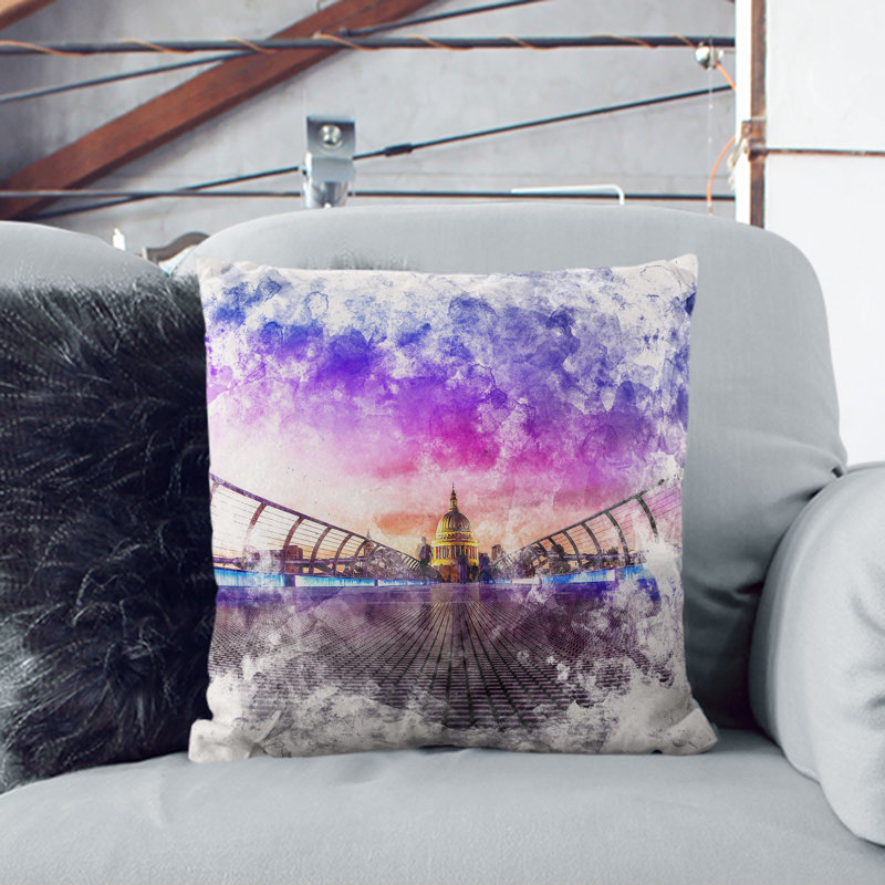 Square Throw Cushion, 55cm H x 55cm W x 20cm D