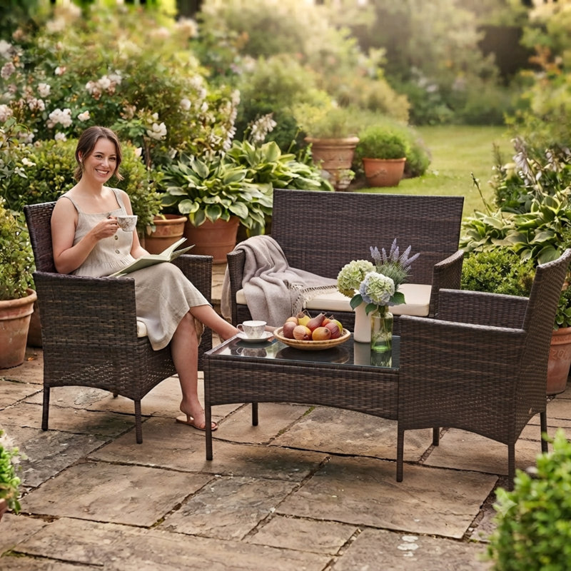 Ensemble de jardin d'extérieur 4 pièces SOBIA