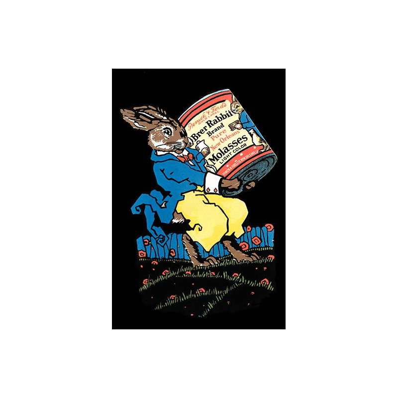 « brer lapin brands », affiche rétro, H 36 po x l 24 po x P 1,5 po