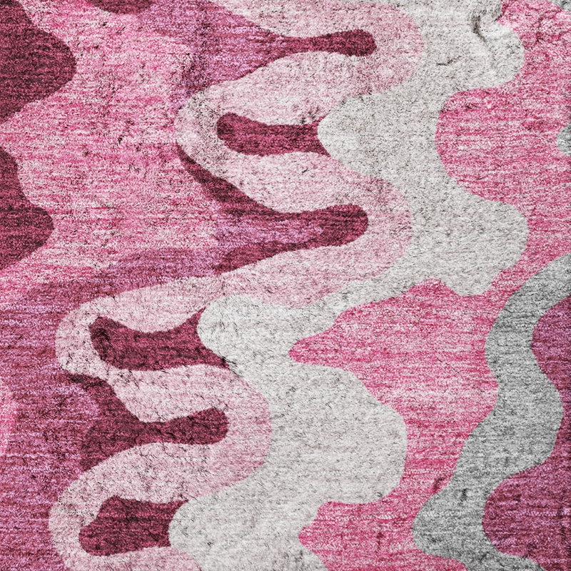 Tapis Dream Shag Waves ADS750 lavable à la machine de qualité supérieure, Blush, 9' x 12'