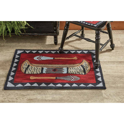 Tapis crocheté Millwood Pines