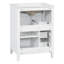 Meuble-lavabo autoportant de 24 po avec lavabo en céramique, 1 tiroir basculant, 3 tiroirs et armoire avec tablettes réglables-1199843021-1199843008