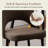 Modern Upholstered Dining Chair (Set of 6, BROWN)-1043327200