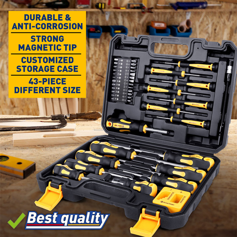 43-Piece Magnetic Screwdriver Set