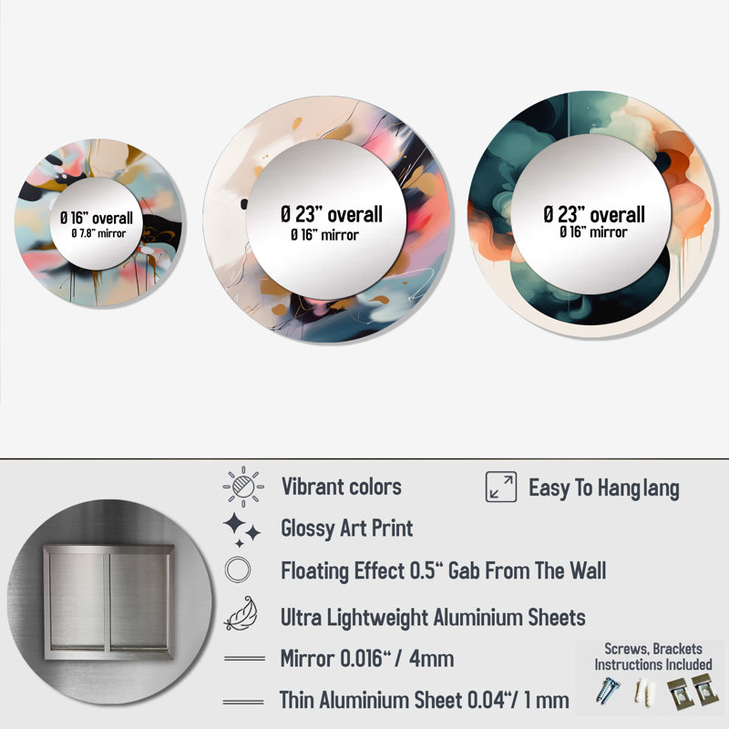 Devaugh Metal Round Mirror
