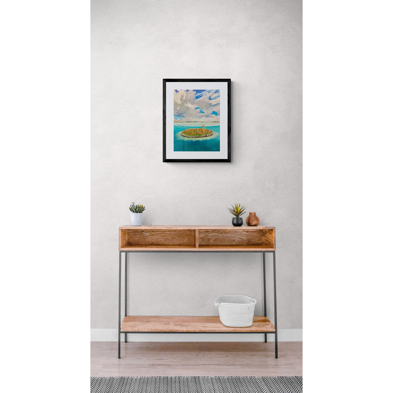 Tulip Island Print by Tom Blood, Black Framed Canvas, 33" H x 25" W