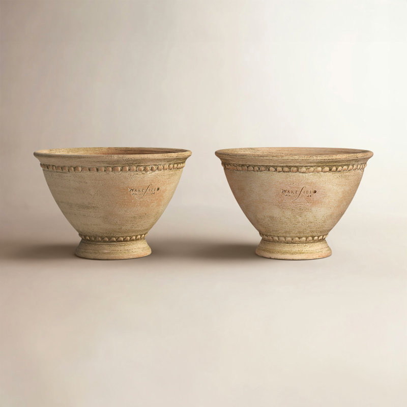Wakefield Handmade Handmade Planter, Beige