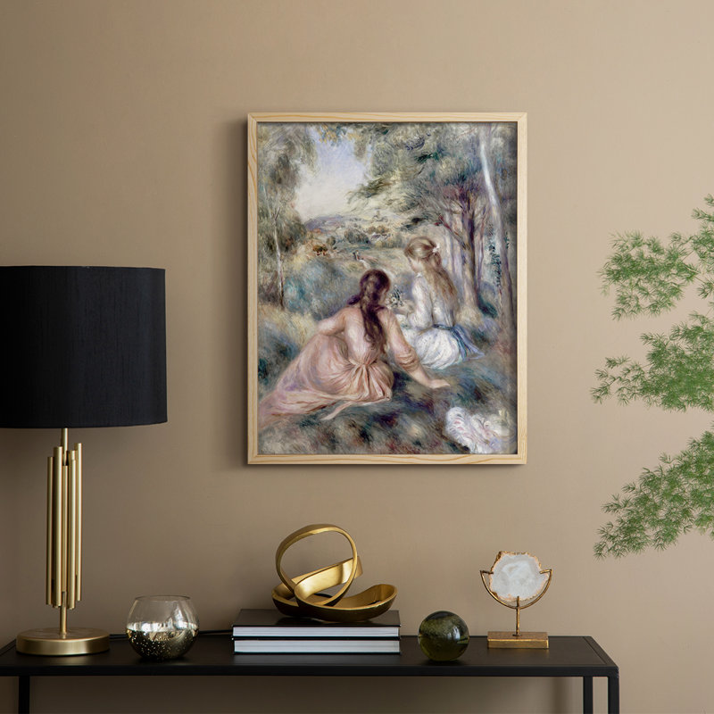 «In The Meadow», reproduction encadrée - bois massif, H 11 po x l 9 po, Naturel