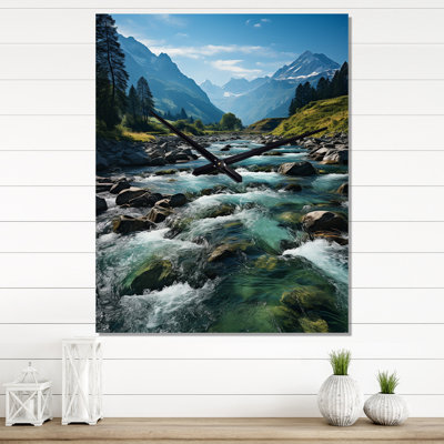 River Reflections III - Lakes & Rivers Modern Wall Clock