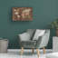 Motif, carte du monde sur bois par Laura Marshall - impression sur toile tendue-96902133