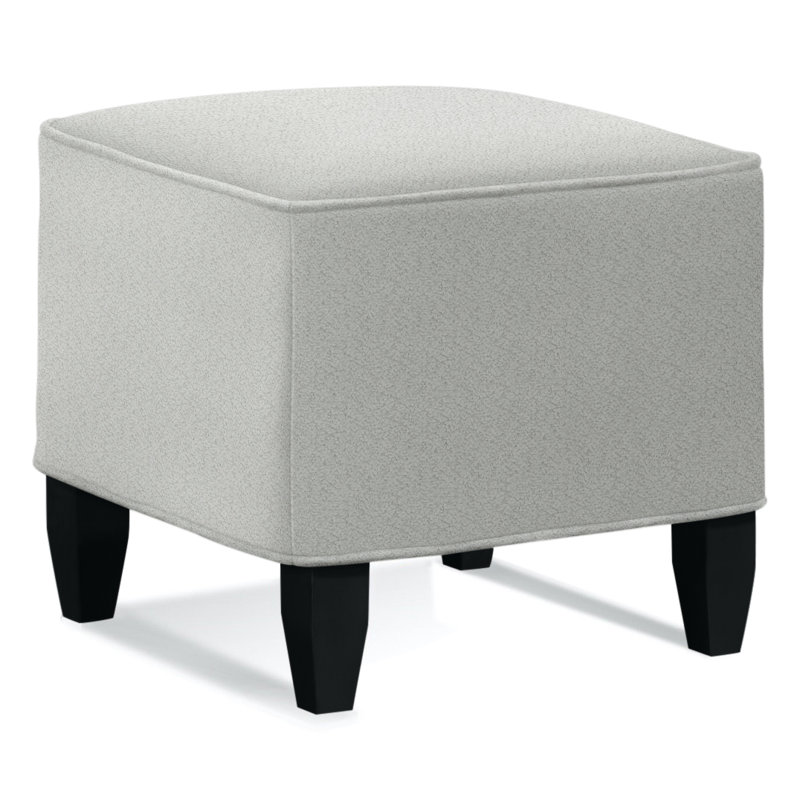 Brooklyn Square Ottoman, Brown Geometric, 0456-33, Black