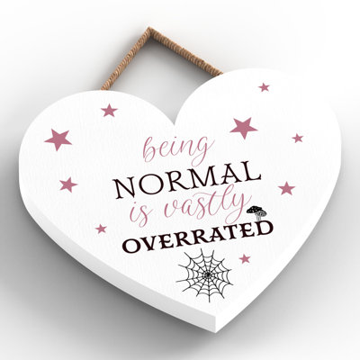 Witch Being Normal Wooden Heart Plaque