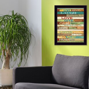Live Joyfully Framed Wall Art for Living Room, Home Wall Décor Framed Print By Marla Rae