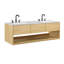 Redbridge 60'' Double Wall Mounted Bathroon Vanity with Quartz Top