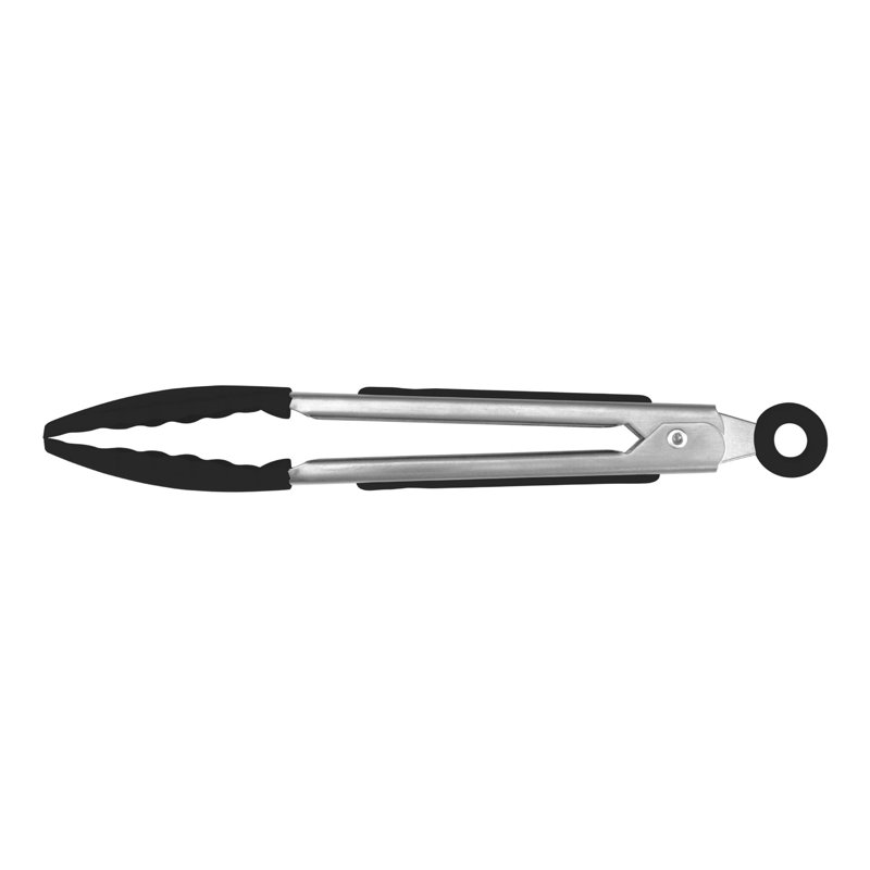 Tovolo Mini Silicone Tongs, Stainless Steel/Black