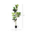 6 pi Figuier artificiel artificiel, plante artificielle avec pot noir, vert