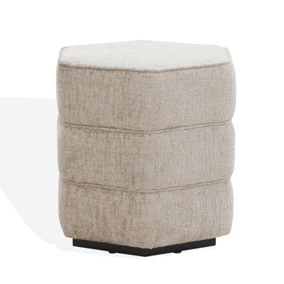 Rosaria Chenille Hexagon Ottoman