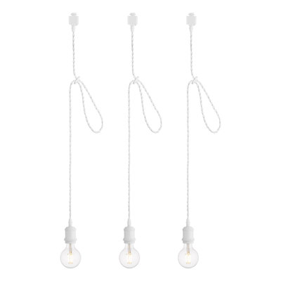 Luminaire suspendu sur rail H avec cordon E26 réglable de 4 pieds