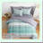 Stripe Comforter Set - Bedding Bundle with Reversible Design - All Season Microfiber Bed in a Bag - 6 Piece Set with Sheets and Shams