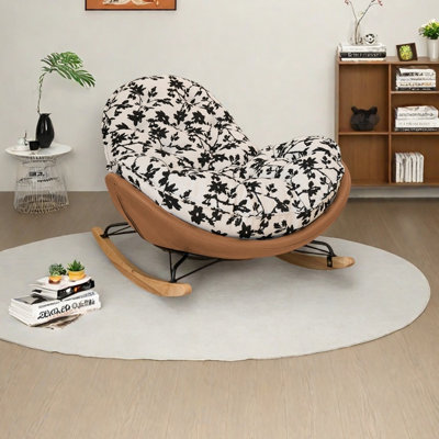 Chaise berçante ergonomique en chenille