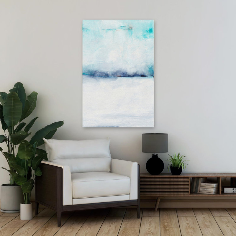 Tides of Indigo No. 2 - Abstracts Minimalist Ensembles, art blanc, H 36 po x l 24 po