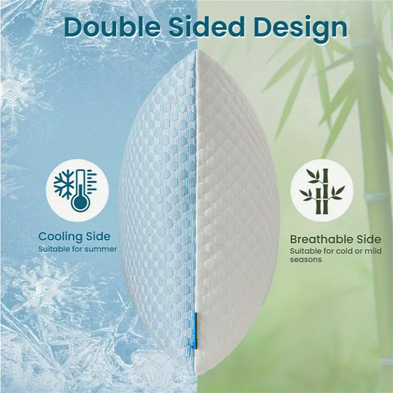 Cooling Breathable Tofu Pillows-Blue(1Pack), Blue