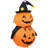 Double Jack-O'-Lantern with Witch Hat Inflatable