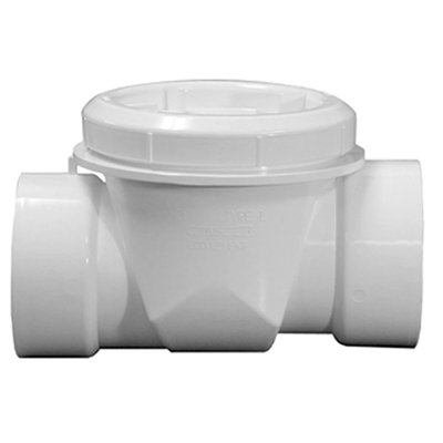 Jones Stephens 1-1/2 PVC BACKWATER Valve - White