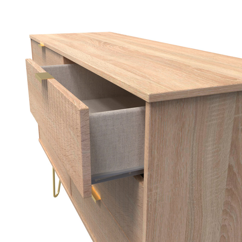 Beranda 6 Drawer Wide Chest (Ready Assembled), Bardolino Oak