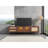 Rattan TV Stand With 3 Cabinets & 2 Drawers, Media Console Table For Tvs Up To 80" With LED Light, Entertainment Center-1020345834