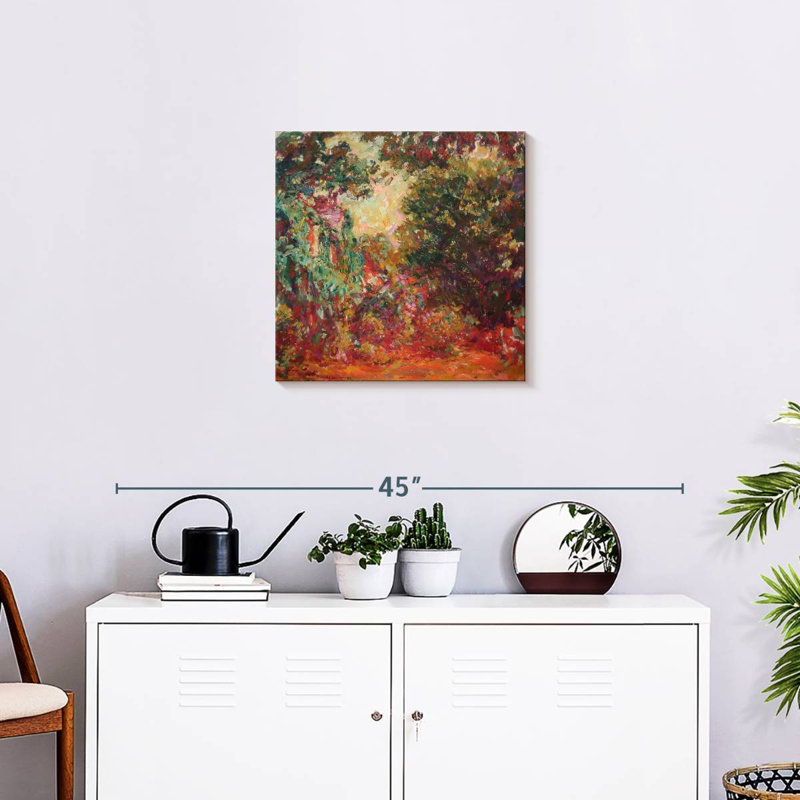 Maison d'artiste vue d'un jardin de roses, H 20 po x l 20 po