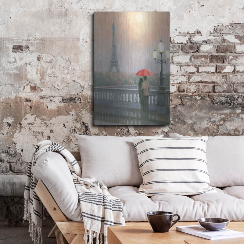 «Paris Evening» par Wellington Studio, art mural en métal, H 36 po x l 24 po